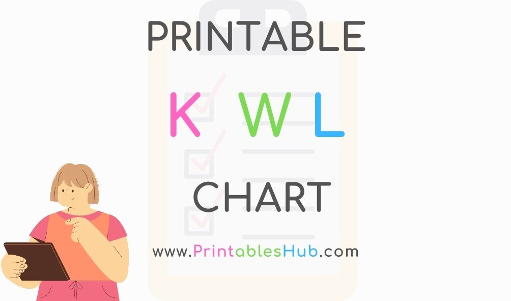 Free Printable KWL Chart [PDF] blank + with lines template for students ...