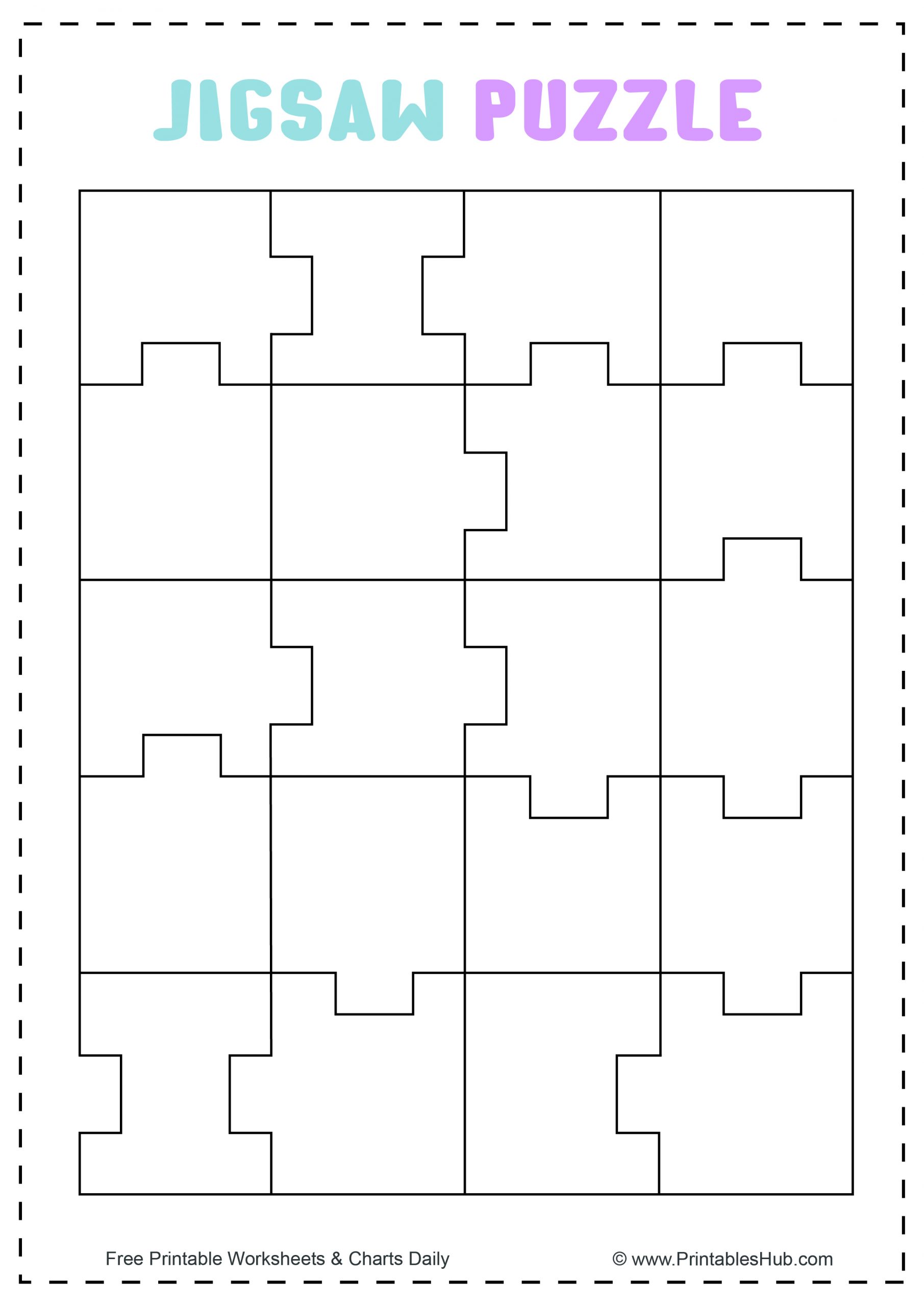 Free Printable Jigsaw Puzzles For Kids [PDF] + Blank Template ...