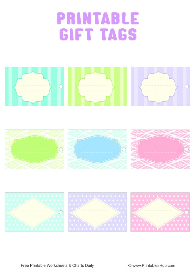 Free Printable Gift Tags for all Occasions [PDF] - Printables Hub