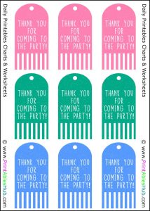 Free Printable Thank You Tags For Birthdays [PDF] - Printables Hub