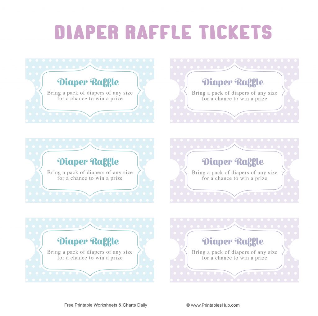 Free Printable Diaper Raffle Tickets PDF Printables Hub