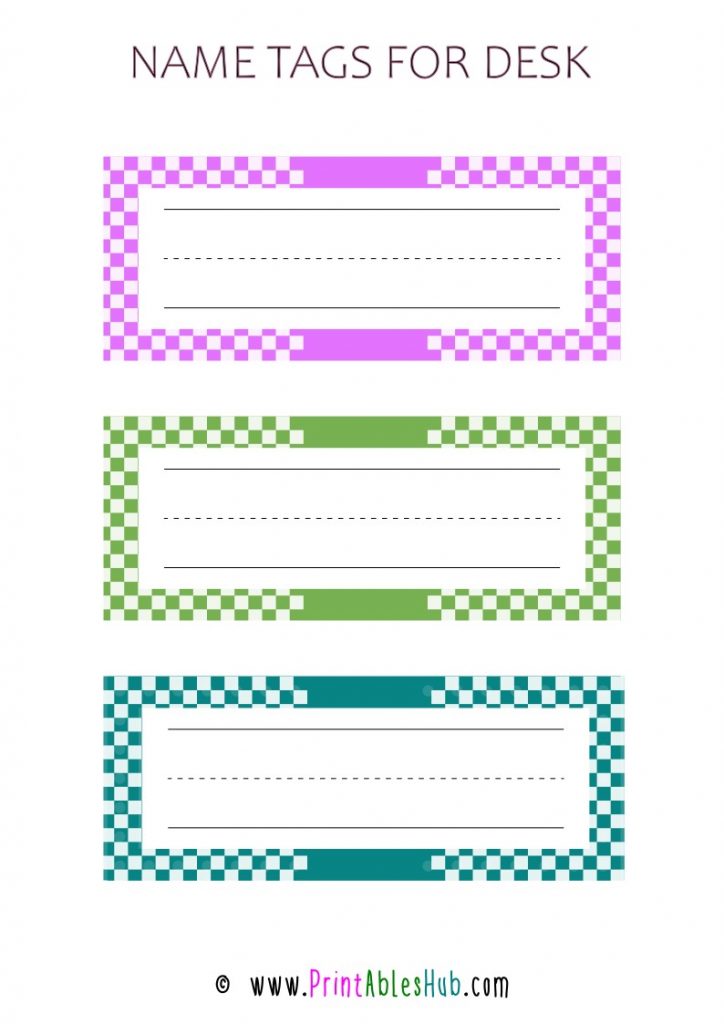 Free Printable Name Tags For Desks [PDF] - Printables Hub