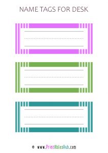 Free Printable Name Tags For Desks [PDF] - Printables Hub