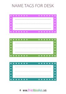 Free Printable Name Tags For Desks [PDF] - Printables Hub