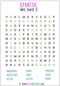 Free Printable Spanish Word Search Puzzle With Answer Key [PDF ...