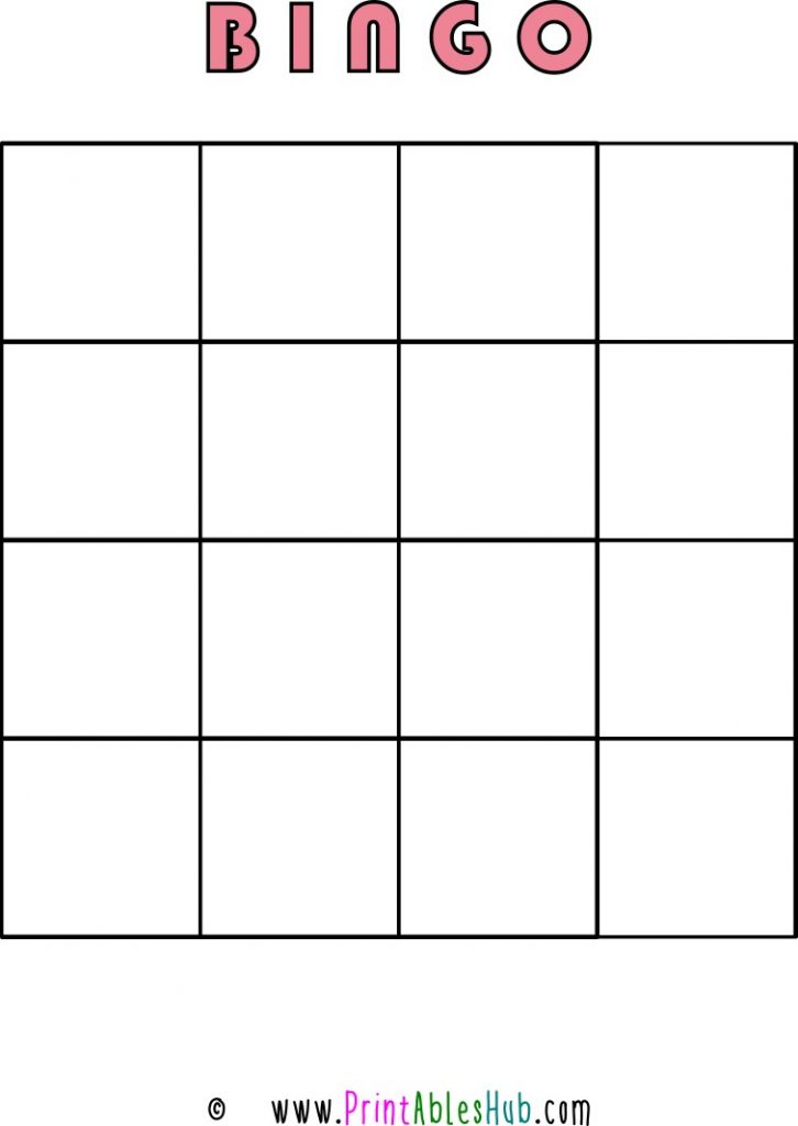 Free Printable Blank Bingo Cards Template [PDF] (3x3, 4x4,5x5)(2 Per