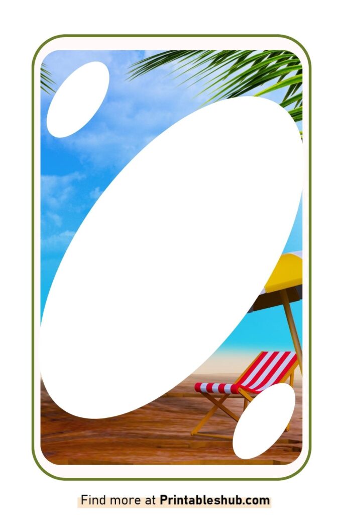 Blank Summer UNO Cards template