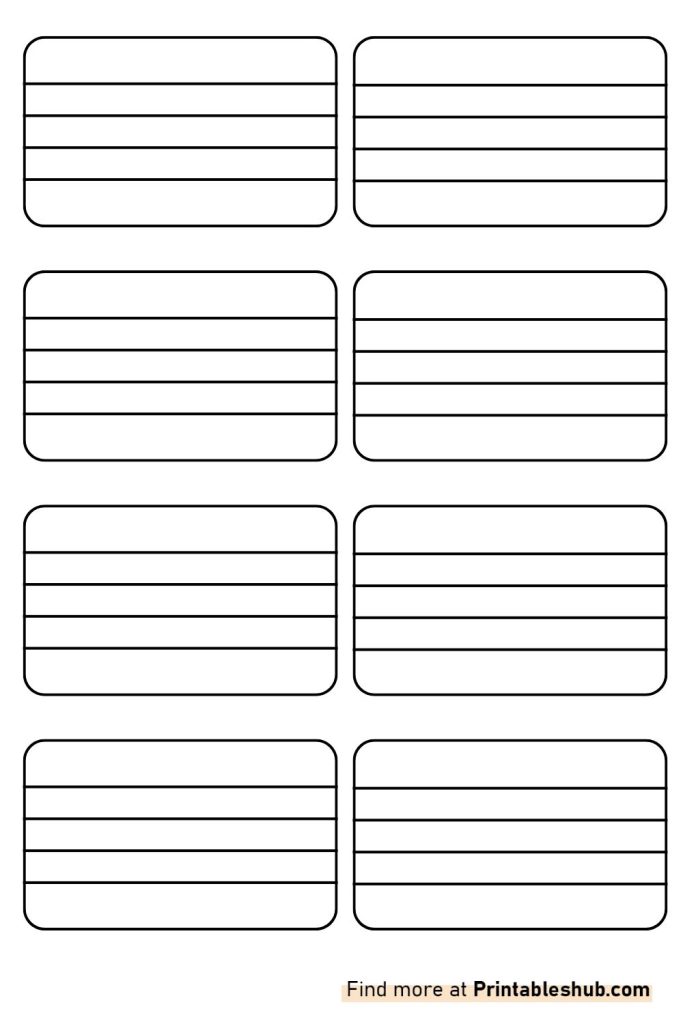 Free Printable Blank Flashcards Template [PDF]