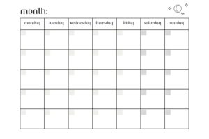 Free Printable Blank Calendar Templates [PDF] - Printables Hub