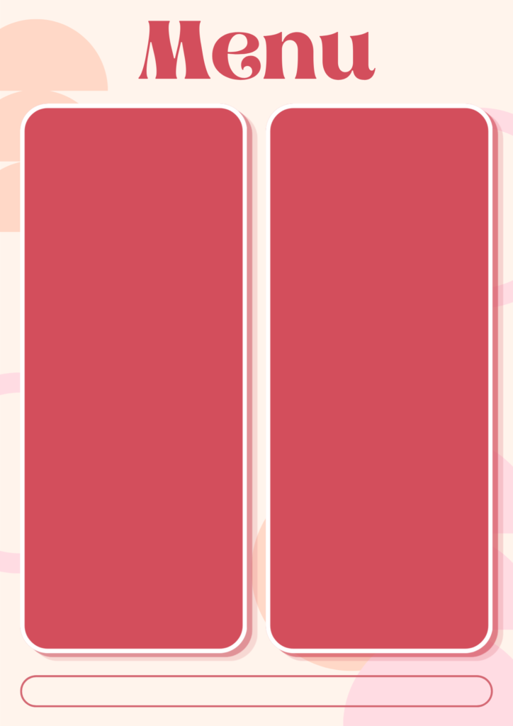 Free Printable Blank Restaurant Menu Template