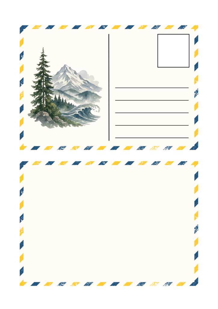 Free Printable Blank Postcard Template