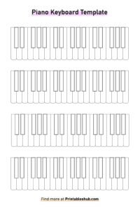Free Printable Blank Piano Keyboard Templates [PDF Included] - Printables Hub