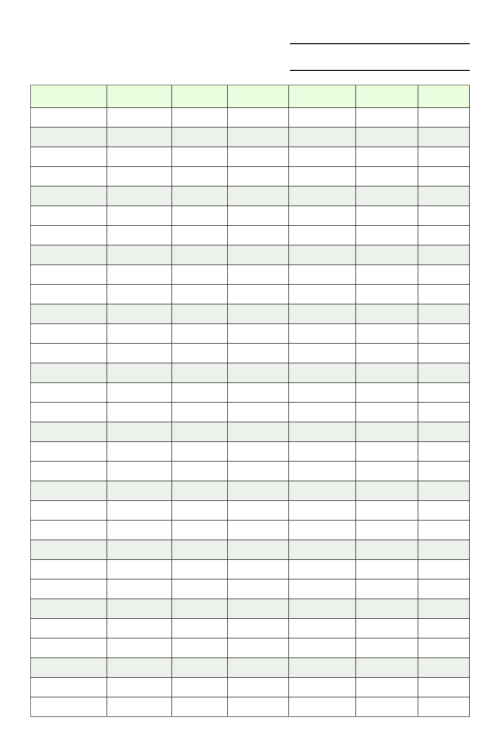 Blank Spreadsheet Templates