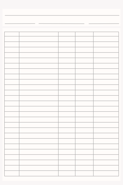 Blank Spreadsheet Templates