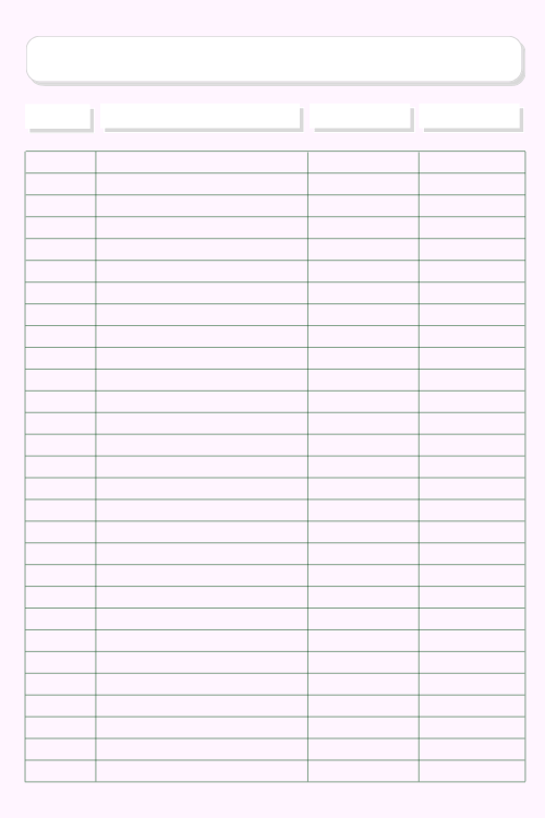 Blank Spreadsheet Templates