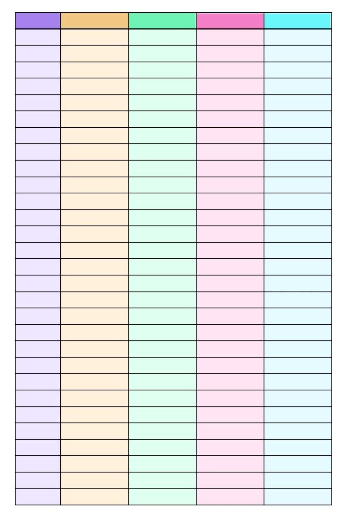 Blank Spreadsheet Templates
