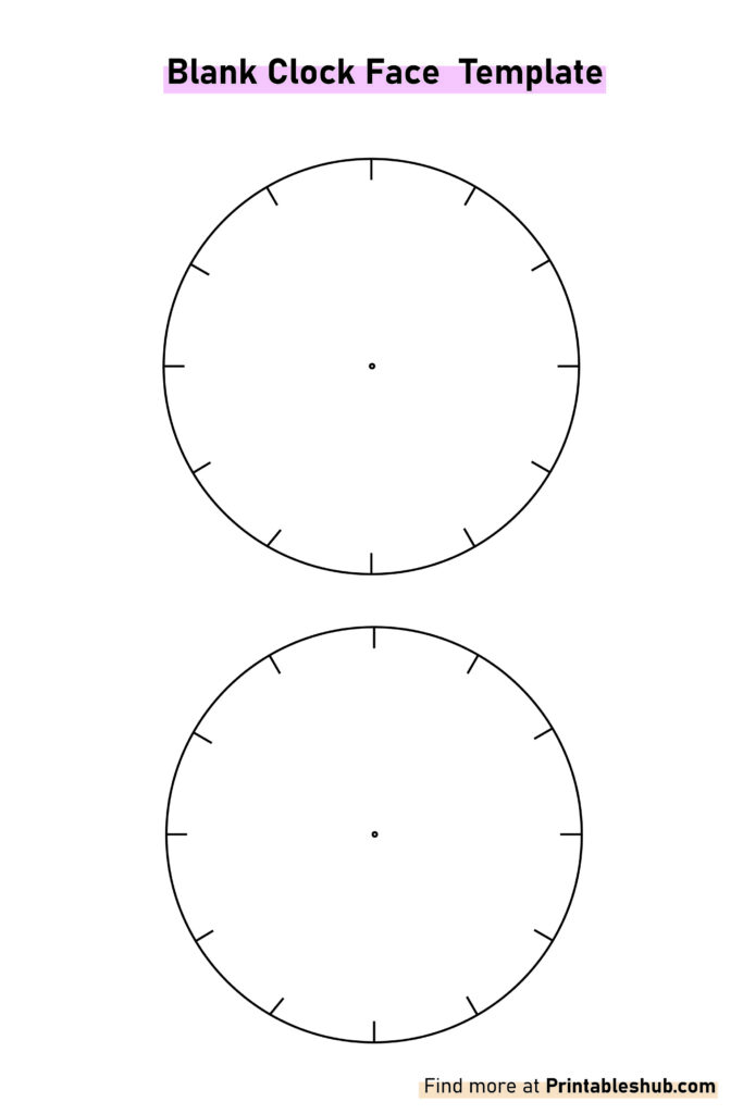 Printable Blank Clock Faces Templates PDF Printables Hub Printable Blank Clock Faces Templates PDF Printables Hub