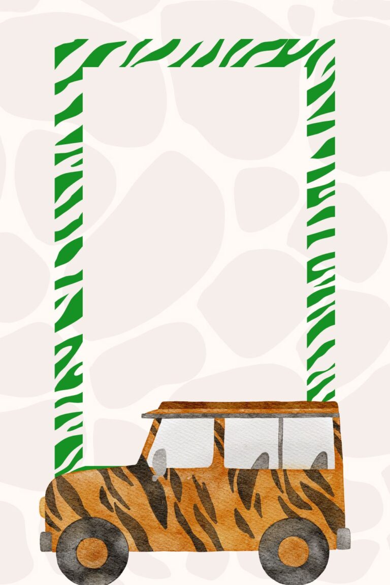Free Printable Blank Safari Invitation Templates [PDF Included] - Printables Hub