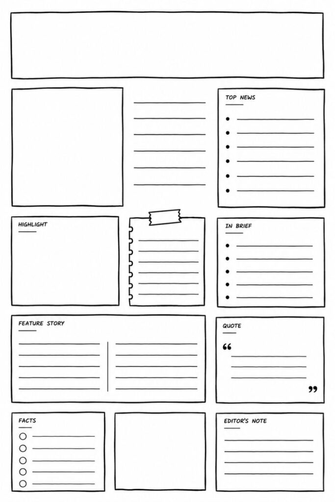 Free Printable Blank Newspaper Template