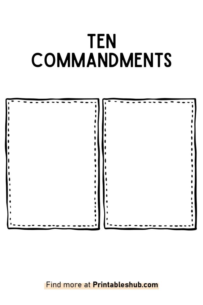 Free Printable Blank Ten Commandments Template