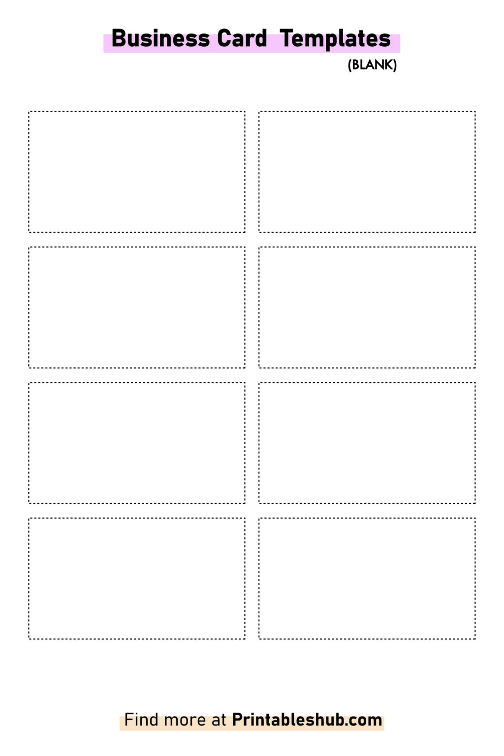 Free Printable Blank Business Card Templates PDF Included 