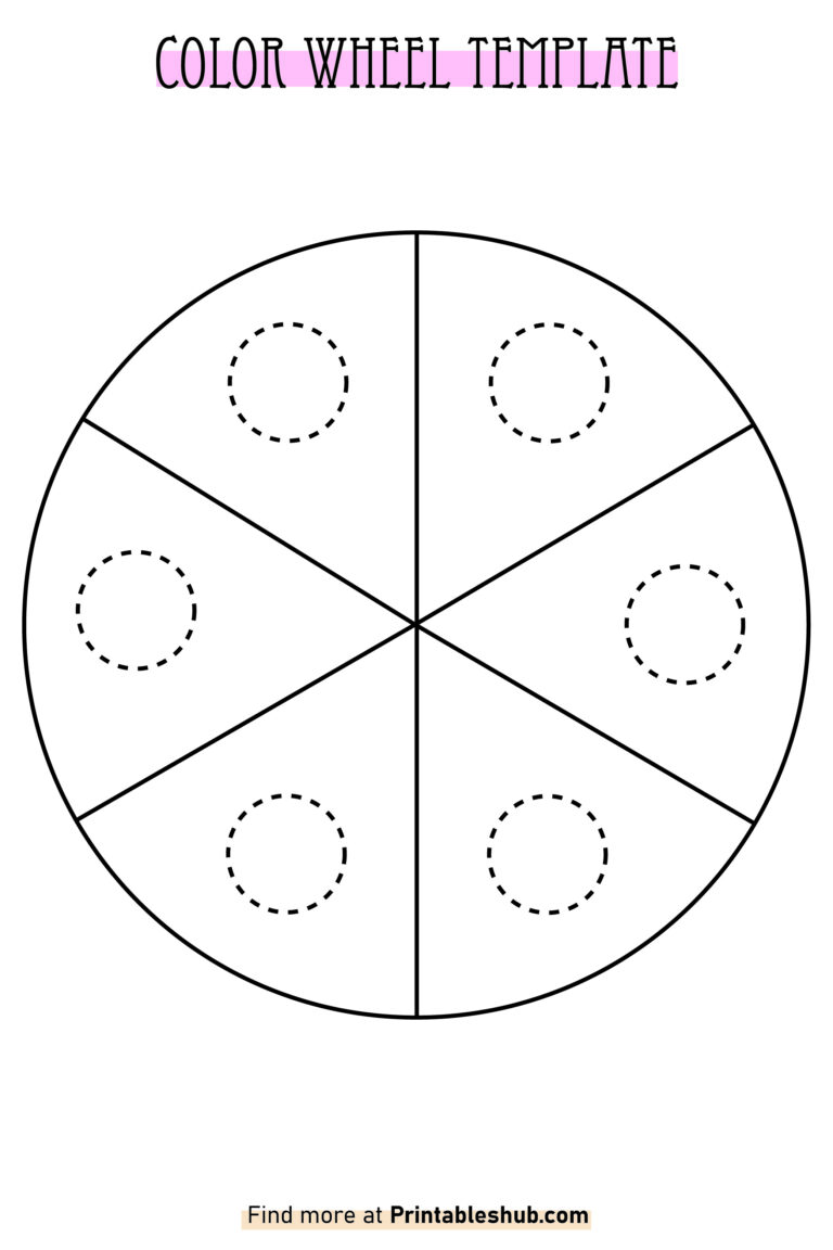 Printable Blank Color Wheel Templates [Free PDF Included] - Printables Hub
