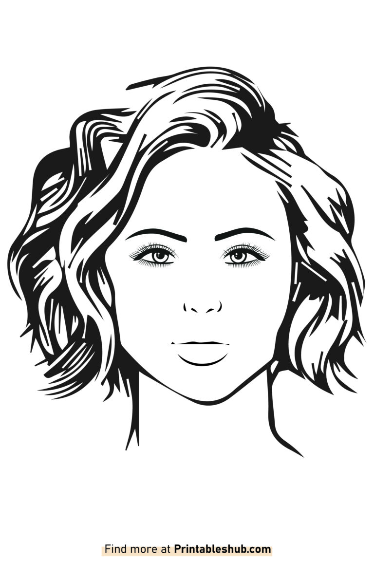 Free Blank Human Face Templates [PDF Included] (Especially for makeup ...