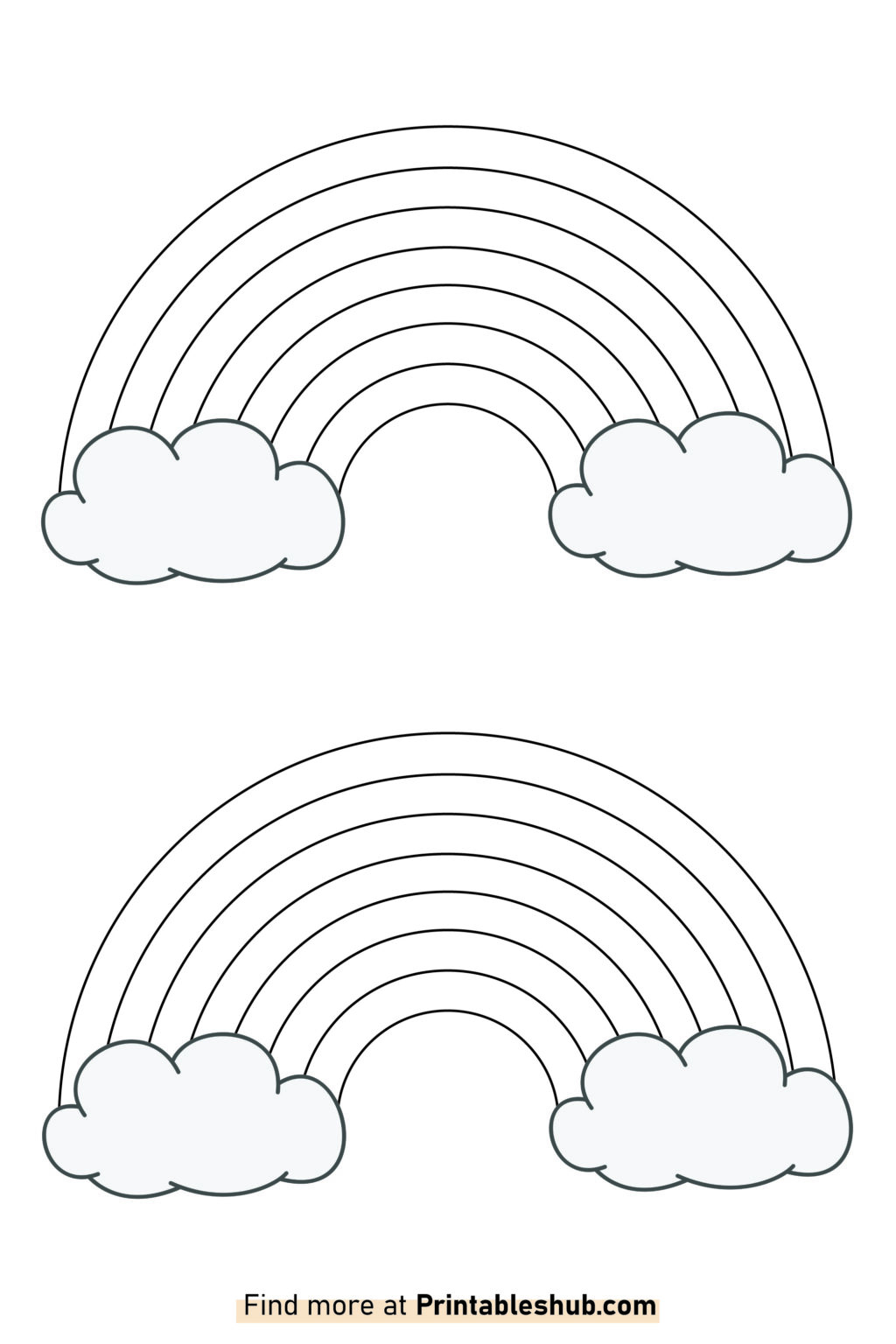 Free Printable Blank Rainbow Templates [PDF Included] - Printables Hub