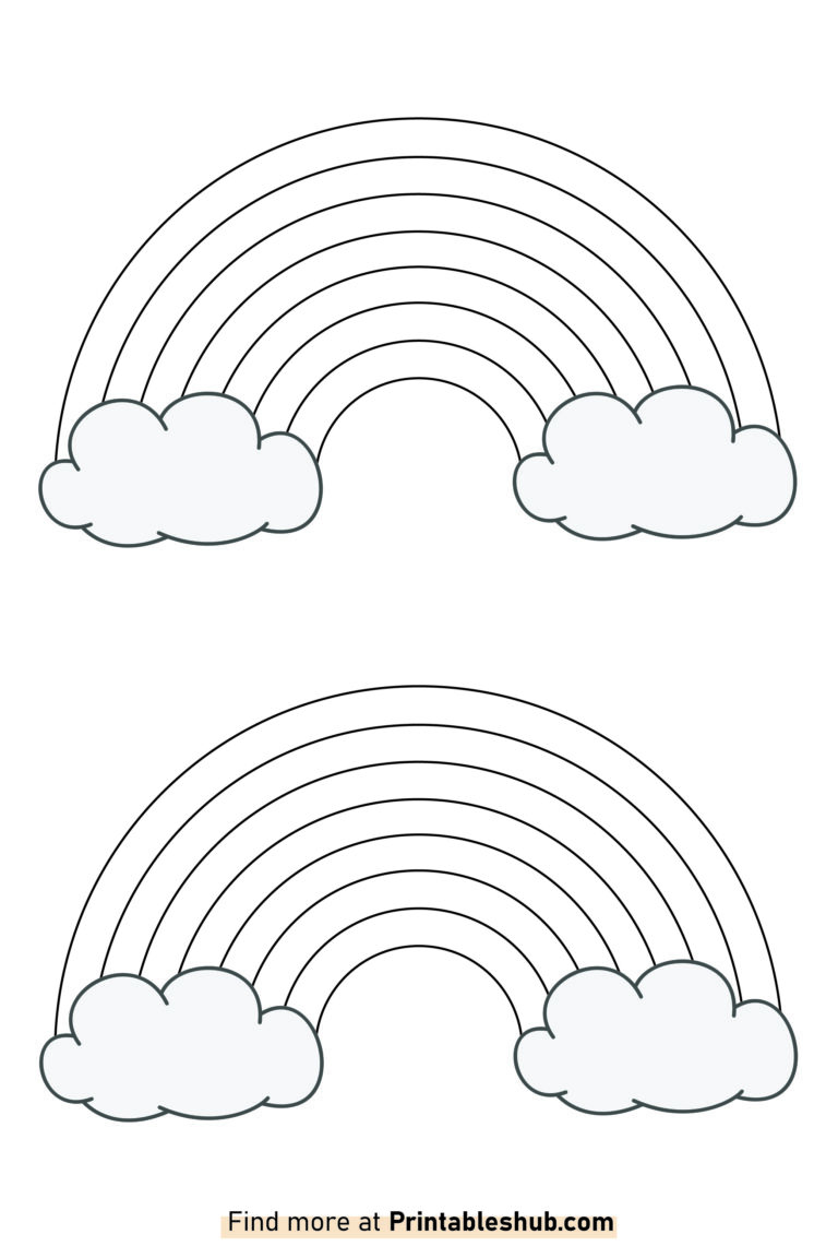 Free Printable Blank Rainbow Templates [PDF Included] - Printables Hub