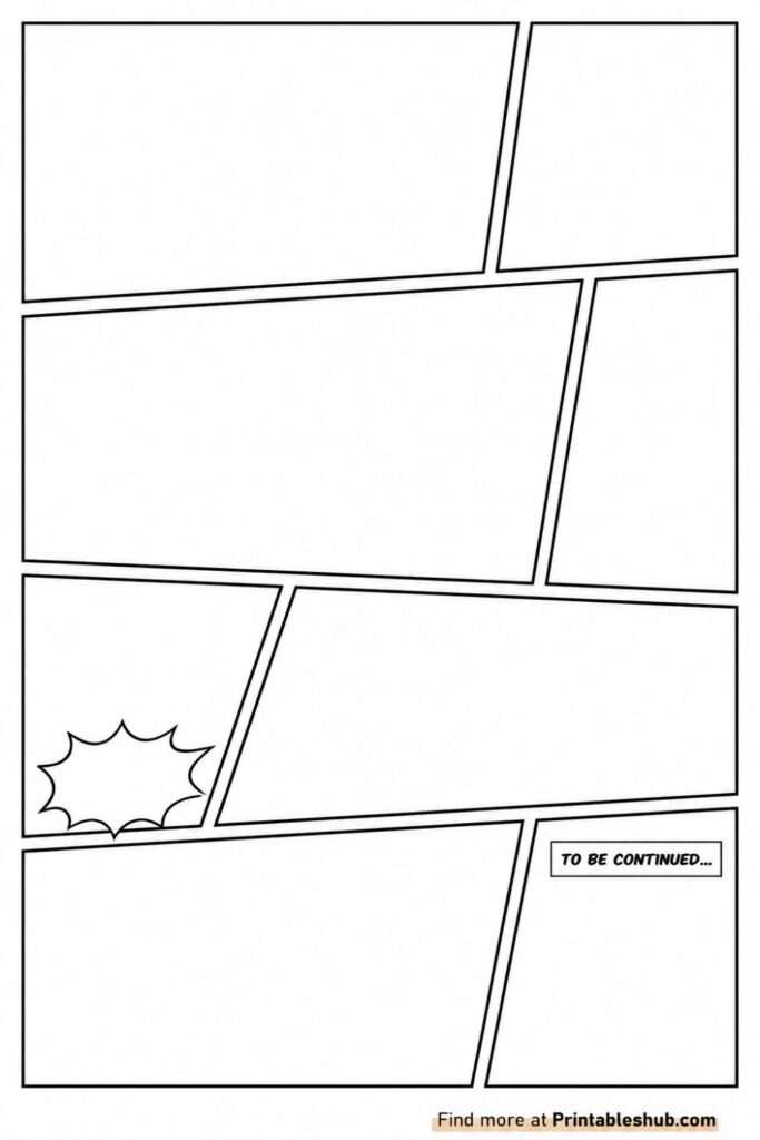 Free Printable Comic Strips/Pages Template