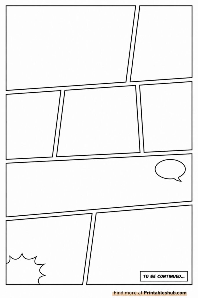 Free Printable Comic Strips/Pages Template