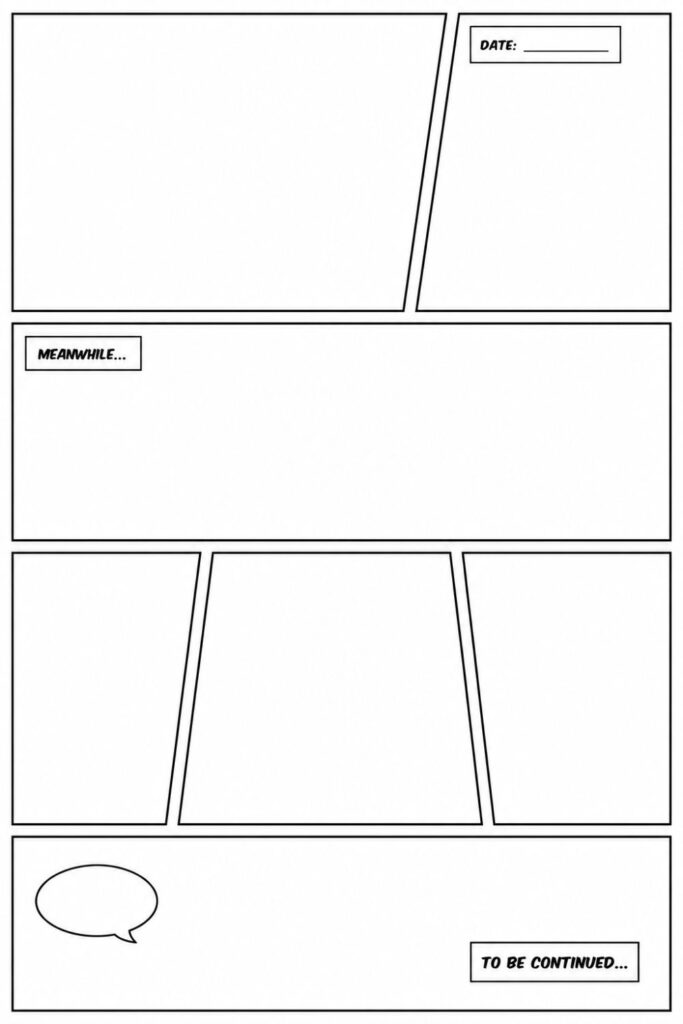 Free Printable Comic Strips/Pages Template