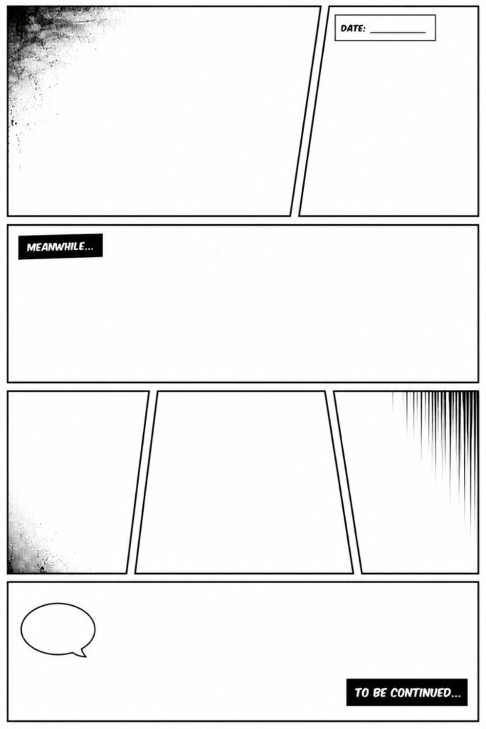 Free Printable Comic Strips/Pages Template