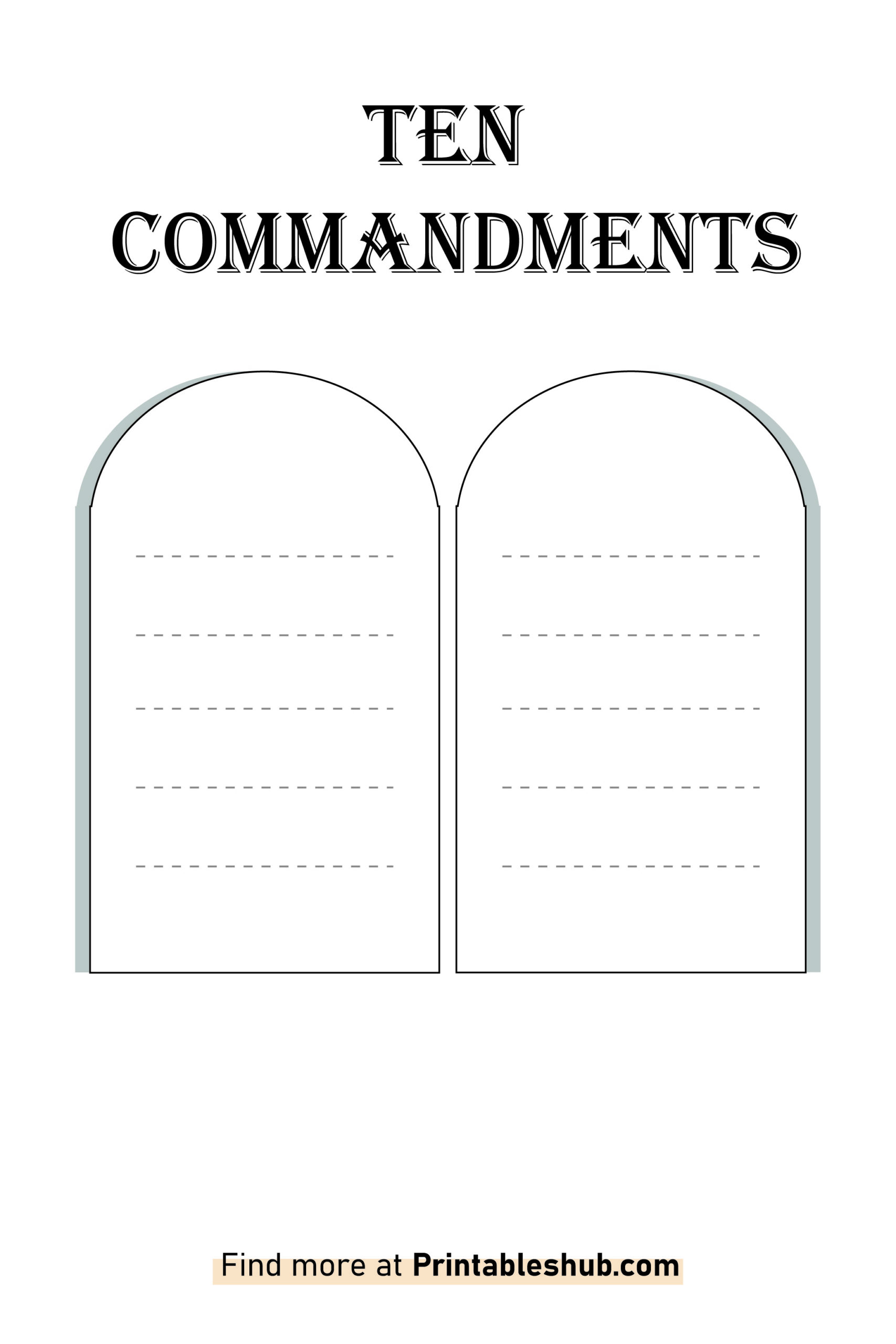 Ten Commandments Printable Astra edu pl