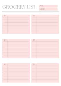 Free Printable Blank Grocery List Templates [PDF Included] - Printables Hub
