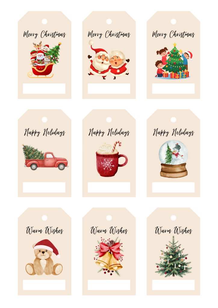 Printable Christmas Tags