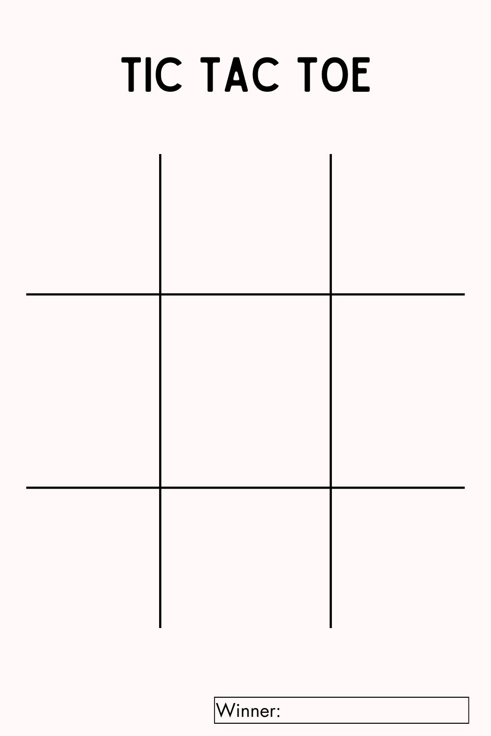 Printable Blank Tic Tac Toe Sheet Templates PDF Included Printables Hub