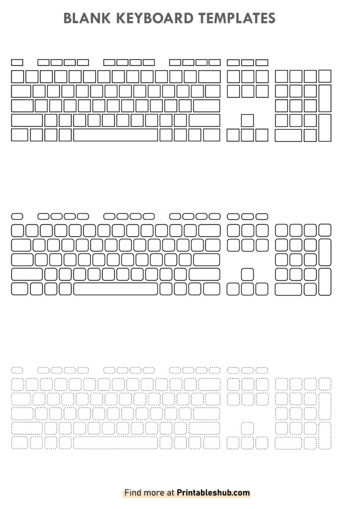 Blank Piano Keys