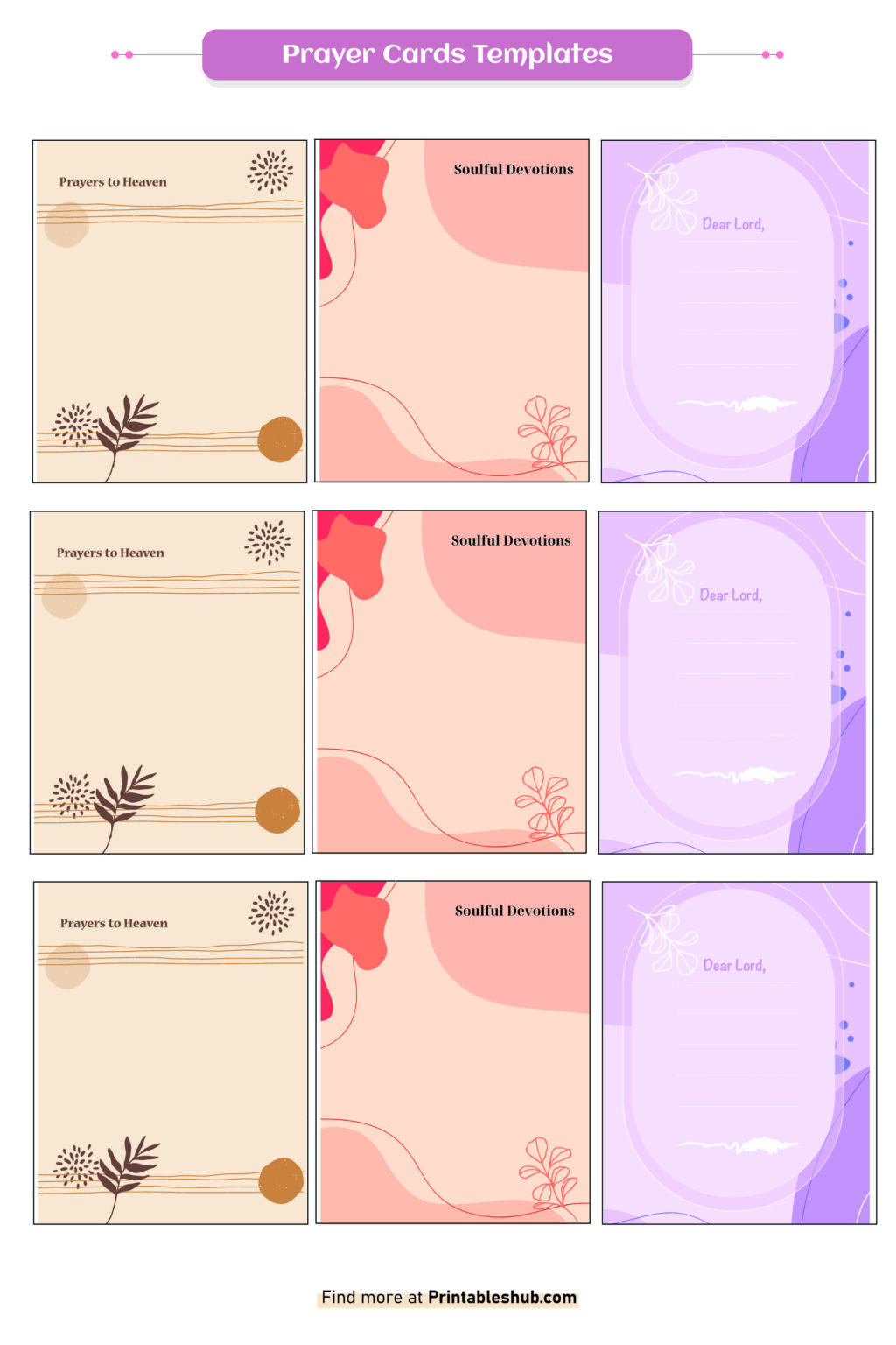 Free Printable Blank Prayer Card Templates [PDF Included] Printables Hub