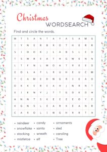 Free Printable Christmas Word Search With Blank Template - Printables Hub