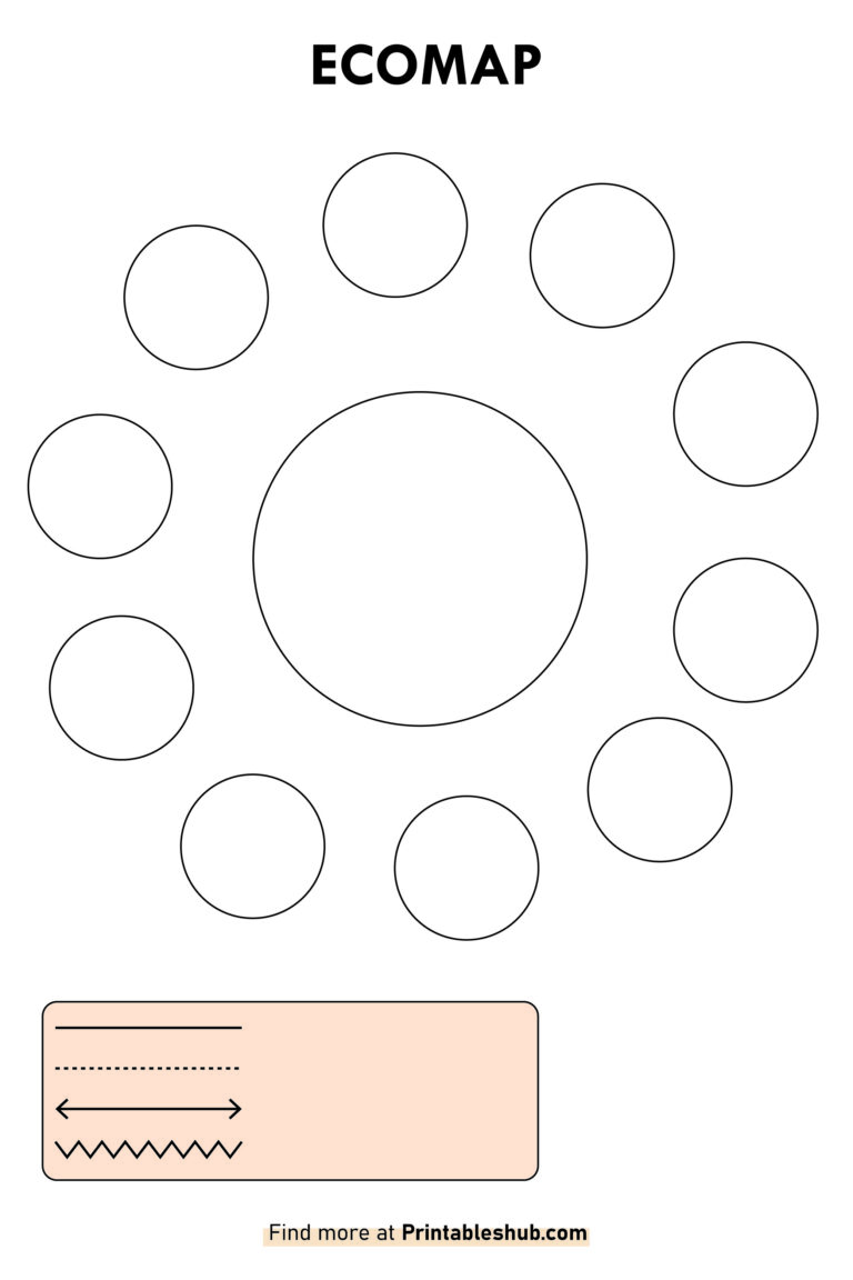 Printable Ecomap Template [PDF Included] - Printables Hub