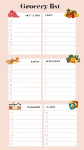 Free Printable Blank Grocery List Templates [PDF Included] - Printables Hub