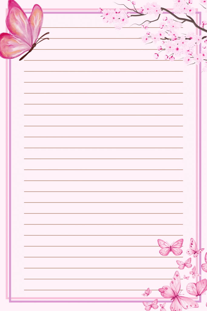 Free Printable A4 Writing Stationery/Sheet