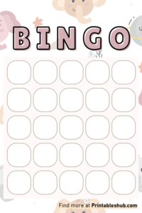 Printable Blank Baby Shower Bingo Templates [PDF Included] - Printables Hub
