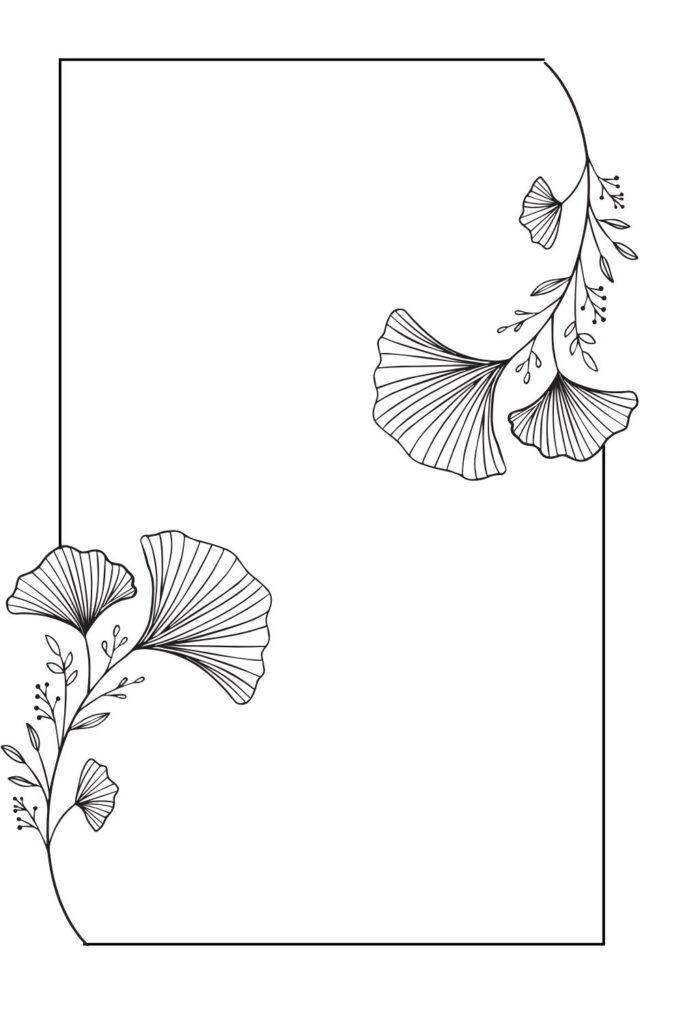 Printable Blank Aesthetic Rectangle {Frame} Templates With PDF