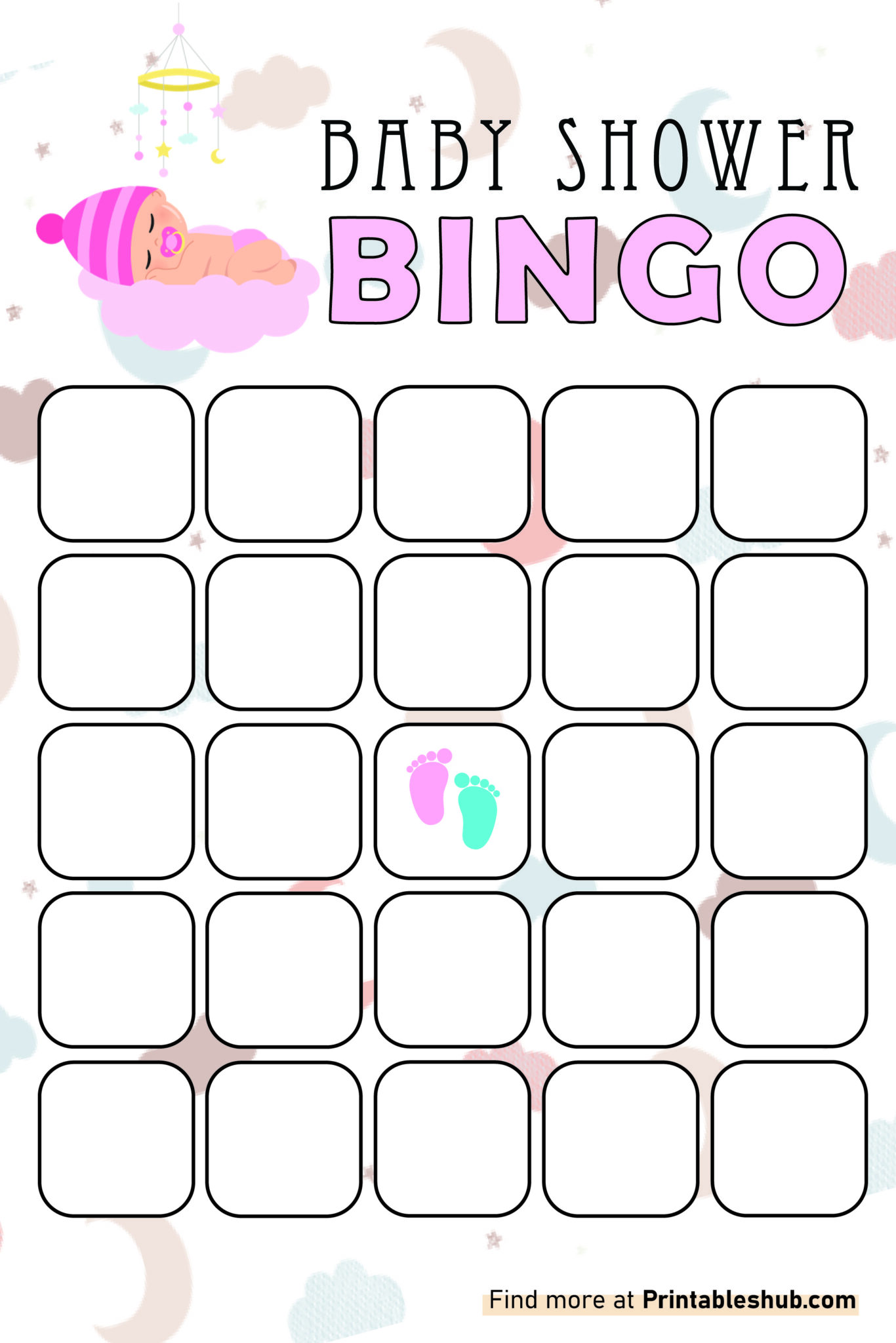 Printable Blank Baby Shower Bingo Templates [PDF Included] - Printables Hub