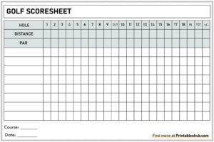 Free Printable Blank Golf Score Cards Templates [PDF Included ...