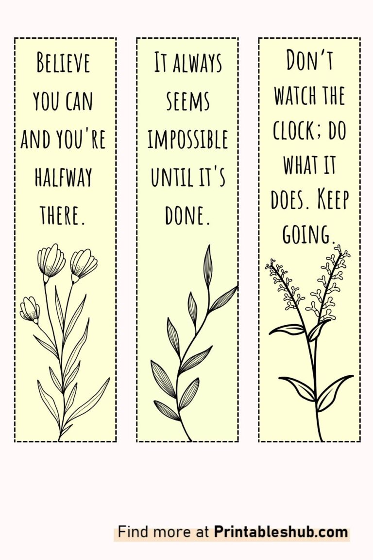 Free Printable Creative Bookmarks [PDF Included] - Printables Hub