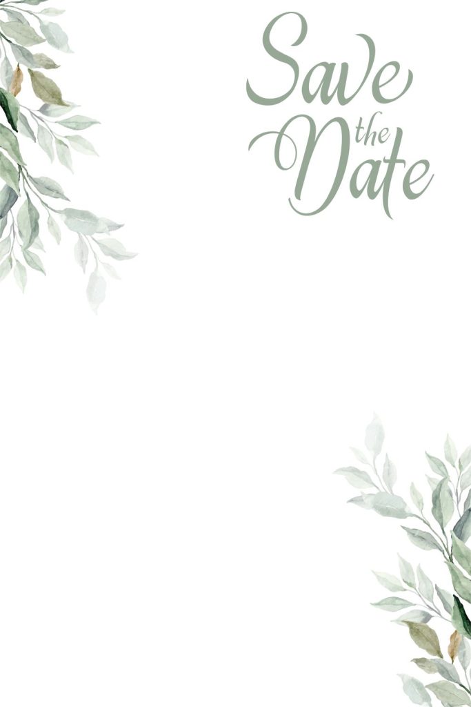 blank save the date card template idea