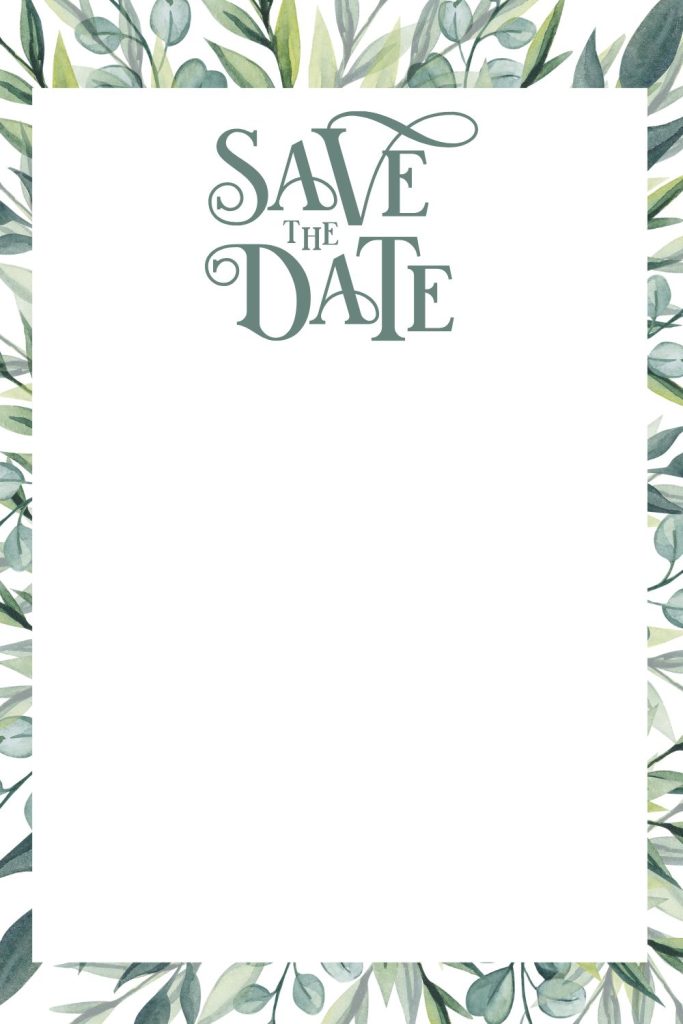 blank save the date card template idea